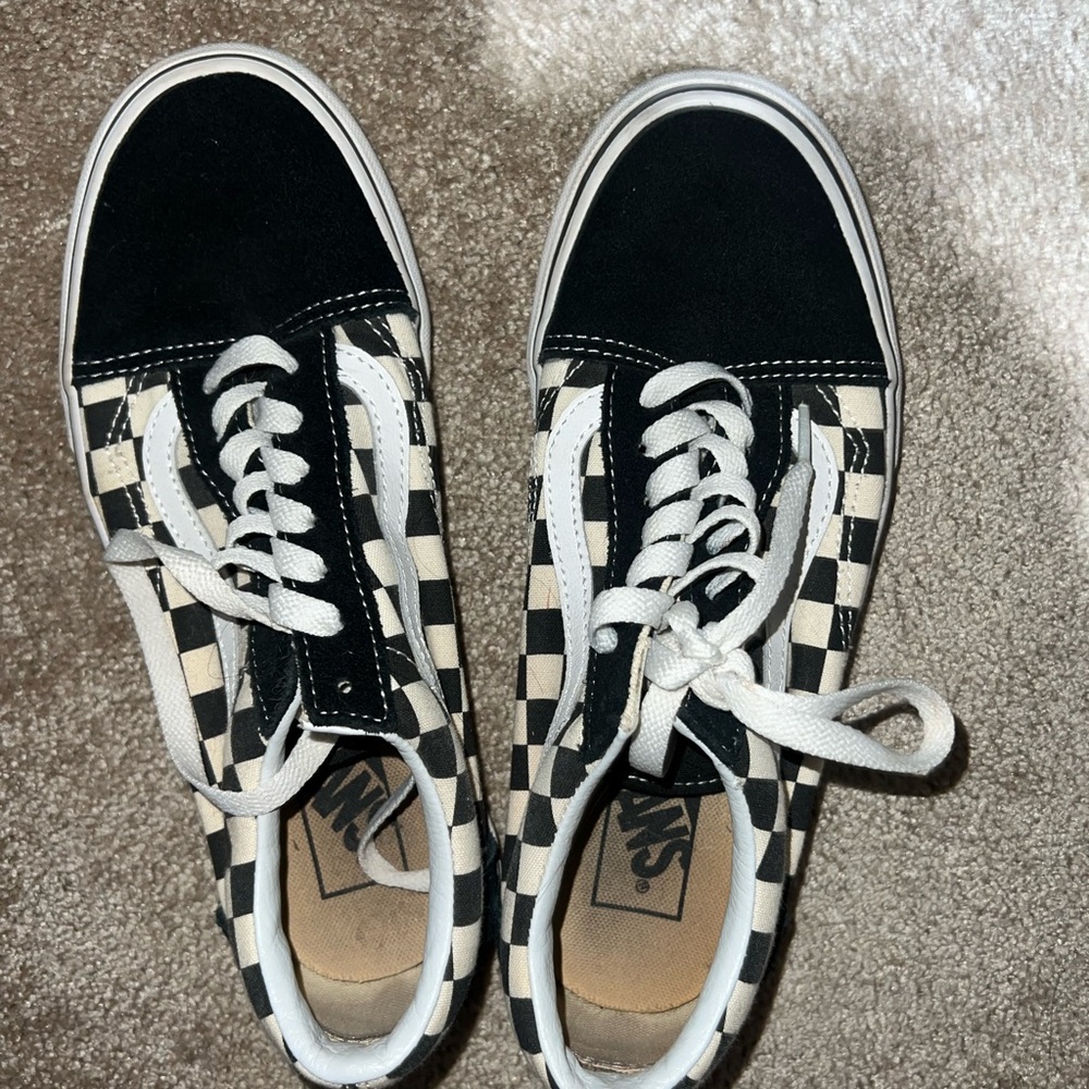 Vans Black and White Checkerboard Shoes
